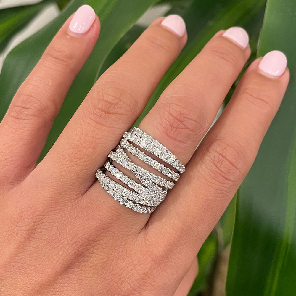 Layered sales engagement ring