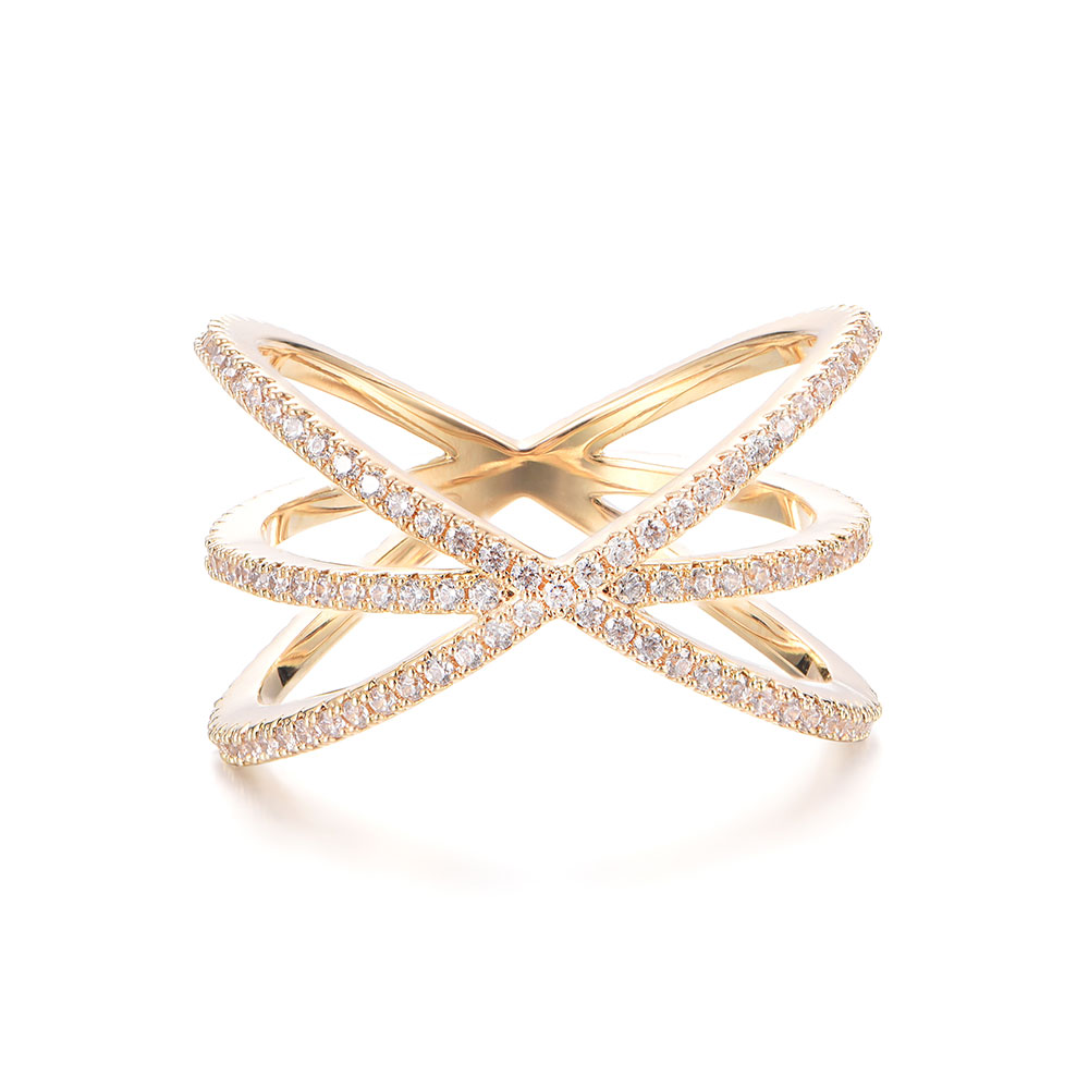 Criss Cross Diamond Ring | Temple & Grace AU