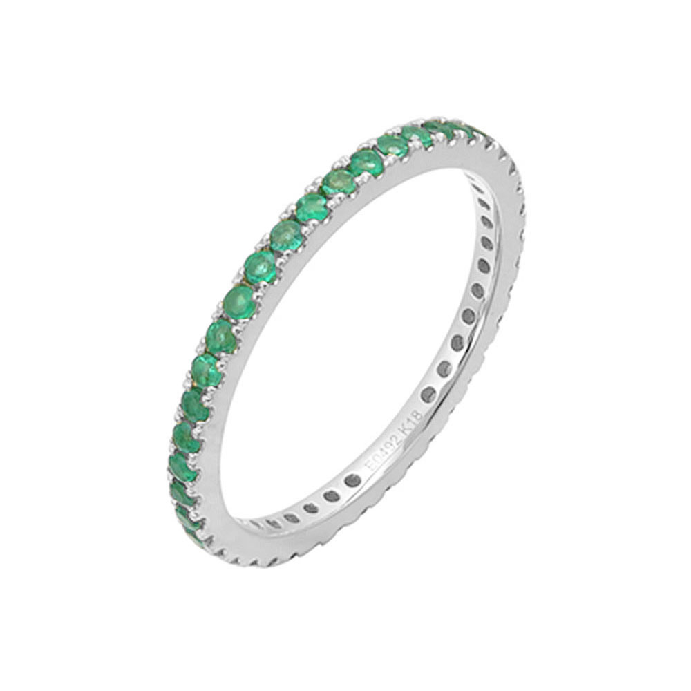 Green Emerald Eternity Ring | Temple & Grace AU