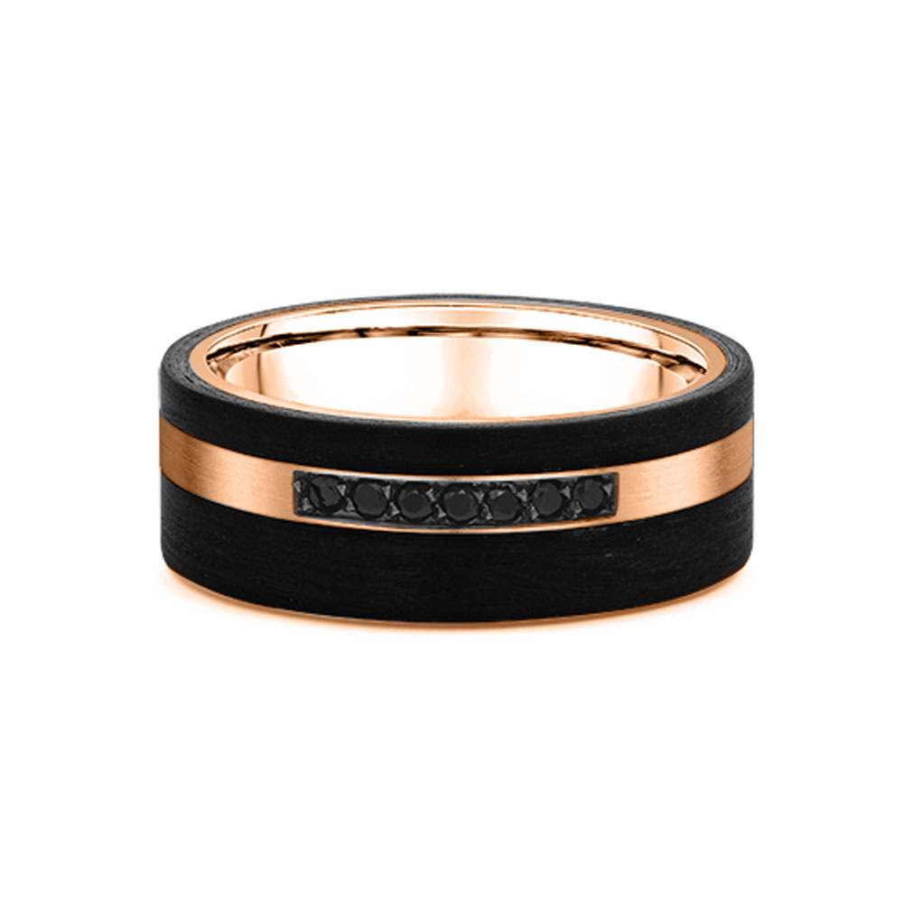 Black Diamond Carbon Ring 667B00A by Dora | Temple & Grace AU