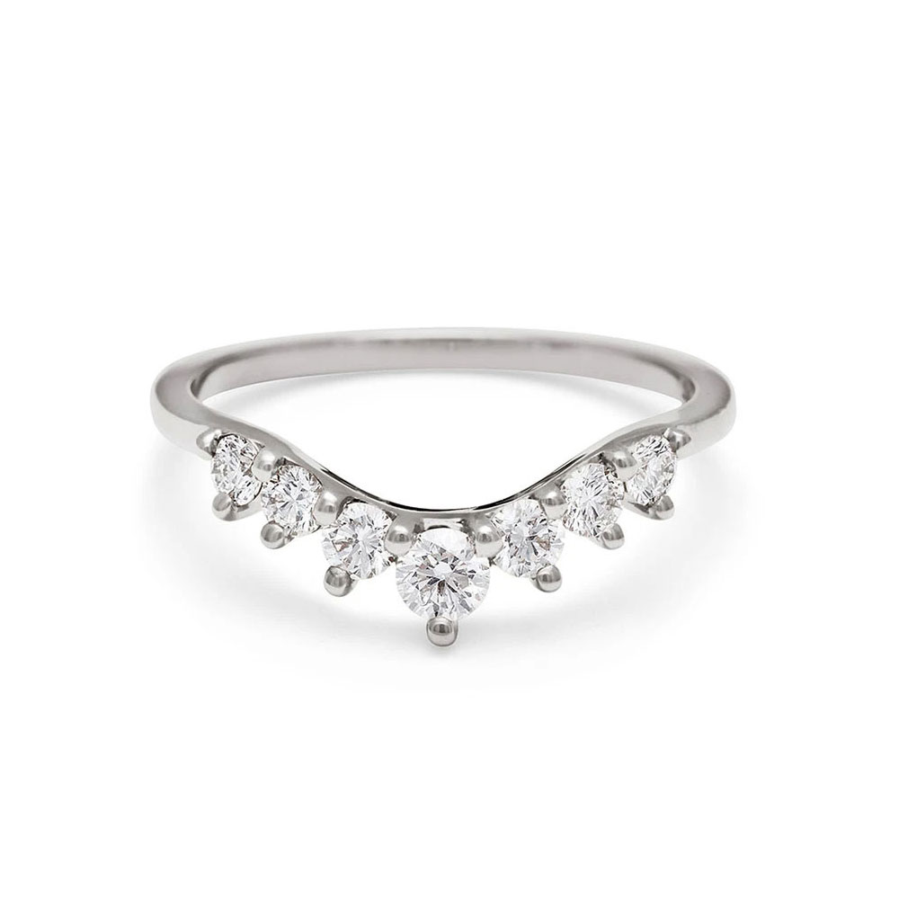 Tiara style clearance wedding band