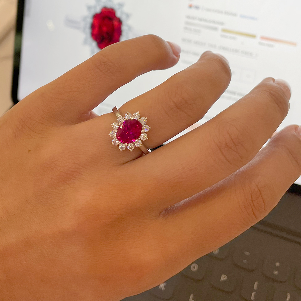 Ruby deals engagement rings