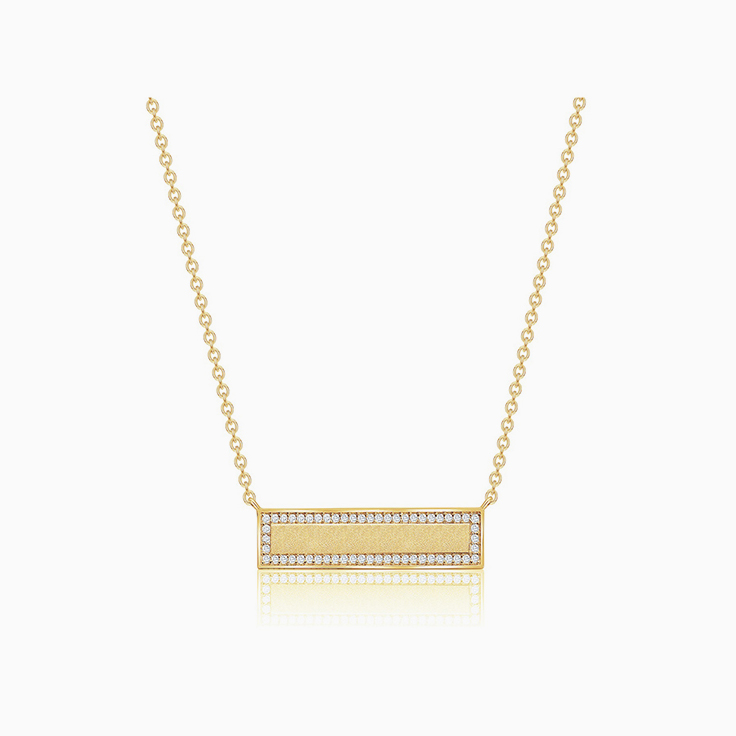 Real gold deals bar necklace