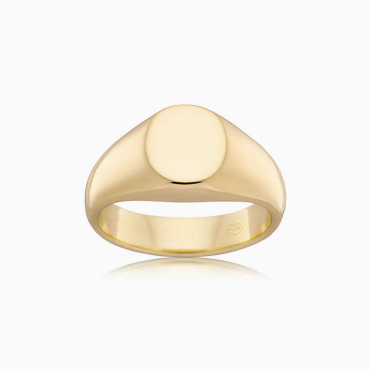 Classic Signet Wedding Ring For Men | Temple & Grace AU